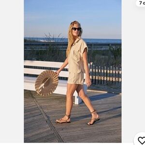 Tuckernuck khaki shirt and shorts set